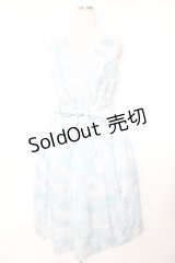 axes femme / トゥインクルスノー柄ワンピース F サックス Y-25-11-22-172-AX-OP-SZ-ZY