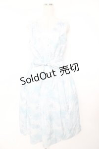 axes femme / トゥインクルスノー柄ワンピース F サックス Y-25-11-22-172-AX-OP-SZ-ZY