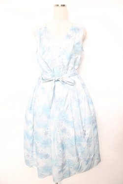 画像1: axes femme / トゥインクルスノー柄ワンピース F サックス Y-25-11-22-172-AX-OP-SZ-ZY