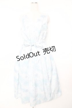 画像2: axes femme / トゥインクルスノー柄ワンピース F サックス Y-25-11-22-172-AX-OP-SZ-ZY