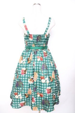 画像2: axes femme POETIQUE / フリュイ・コンフィ柄ワンピース M グリーン Y-25-11-22-175-AX-OP-SZ-ZY