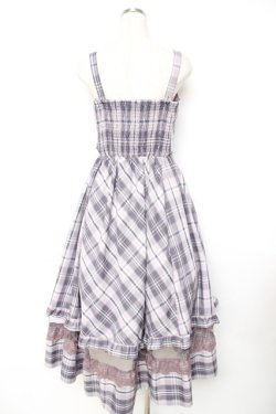 画像2: axes femme / センタージップチェックジャンスカ  ラベンダー Y-25-11-22-180-AX-OP-SZ-ZY