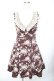 画像1: axes femme / 総バラ柄Backリボンワンピース M ワイン Y-25-11-22-183-AX-OP-SZ-ZY (1)