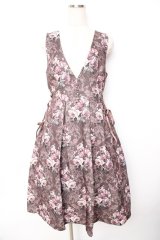 axes femme / クラシックローズ柄ジャンスカ F 茶 Y-25-11-22-184-AX-OP-SZ-ZI