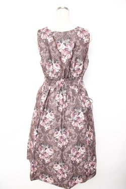 画像2: axes femme / クラシックローズ柄ジャンスカ F 茶 Y-25-11-22-184-AX-OP-SZ-ZY