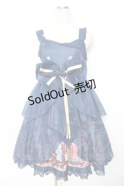 画像1: Doll Paradise / 猫灯篭祭ワンピース 1 紺 Y-25-11-22-186-LO-OP-SZ-ZY