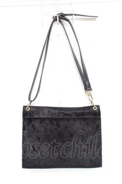 画像2: axes femme / ベロア刺繍ショルダー  黒 Y-25-11-22-025-AX-BG-SZ-ZY