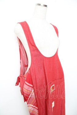 画像3: PINK HOUSE / クマ刺繍デニムタブリエ F 赤 Y-25-11-22-195-LO-OP-SZ-ZY