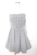 evelyn / チェックビジューワンピース  グレー Y-25-11-22-201-LO-OP-SZ-ZY