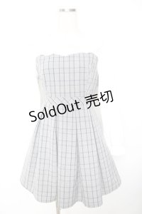 evelyn / チェックビジューワンピース  グレー Y-25-11-22-201-LO-OP-SZ-ZY