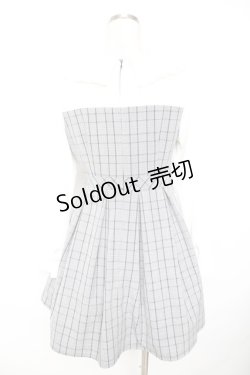 画像2: evelyn / チェックビジューワンピース  グレー Y-25-11-22-201-LO-OP-SZ-ZY