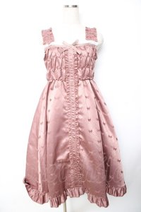 Cherirulu Chocola / TT*MINリボンジャンパースカート S 淡桃 Y-25-11-22-202-LO-OP-SZ-ZY