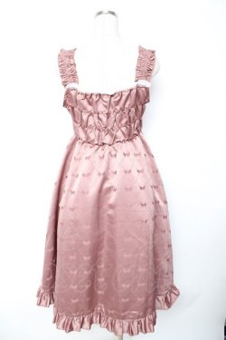 画像2: Cherirulu Chocola / TT*MINリボンジャンパースカート S 淡桃 Y-25-11-22-202-LO-OP-SZ-ZY