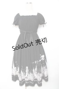 Moi-meme-Moitie / サイレントムーンワンピース（ミディアム丈）  黒×白 Y-25-11-22-206-MO-OP-SZ-ZY