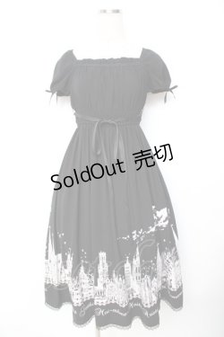 画像1: Moi-meme-Moitie / サイレントムーンワンピース（ミディアム丈）  黒×白 Y-25-11-22-206-MO-OP-SZ-ZY