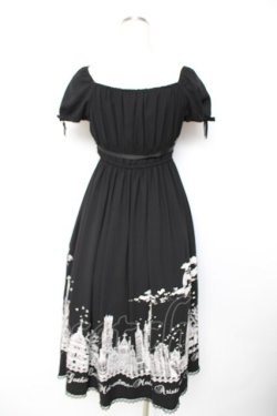 画像2: Moi-meme-Moitie / サイレントムーンワンピース（ミディアム丈）  黒×白 Y-25-11-22-206-MO-OP-SZ-ZY