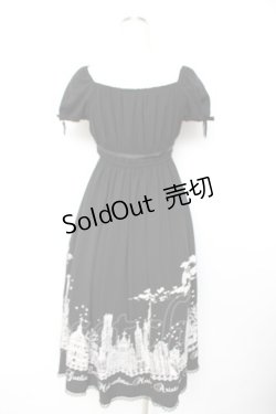 画像2: Moi-meme-Moitie / サイレントムーンワンピース（ミディアム丈）  黒×白 Y-25-11-22-206-MO-OP-SZ-ZY