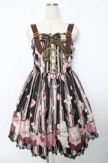 画像1: Angelic Pretty / Travelくまちゃんベルトジャンパースカート  黒 Y-25-11-22-209-AP-OP-SZ-ZS (1)