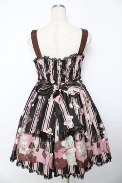 画像2: Angelic Pretty / Travelくまちゃんベルトジャンパースカート  黒 Y-25-11-22-209-AP-OP-SZ-ZY