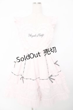 画像1: Angelic Pretty / Heart胸あて付スカート  ピンク Y-25-11-22-210-AP-SK-SZ-ZY