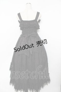 画像2: ATELIER PIERROT / Mystique Jacquard Jumper Skirt  ブラック Y-25-11-22-212-EL-OP-SZ-ZY