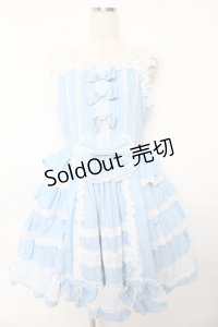 AND ROMEO / 豪華絢爛ジャンパースカート  サックス Y-25-11-22-213-LO-OP-SZ-ZY