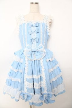 画像1: AND ROMEO / 豪華絢爛ジャンパースカート  サックス Y-25-11-22-213-LO-OP-SZ-ZY