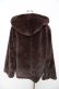 画像2: axes femme / フード付きファーコート M 茶 Y-25-11-22-215-AX-CO-SZ-ZY (2)