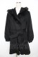 画像1: axes femme / 裾レース使いフード付きコート M 黒 Y-25-11-22-218-AX-CO-SZ-ZY (1)