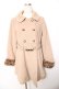 画像1: axes femme / レースカラーコート M ベージュ Y-25-11-22-219-AX-CO-SZ-ZY (1)