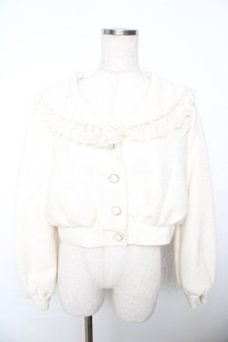 画像1: axes femme POETIQUE / ビッグ襟ガーリーブルゾン M 生成り Y-25-11-22-221-AX-JA-SZ-ZY