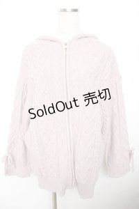 evelyn / ニットパーカー  ピンク Y-25-11-22-224-LO-TO-SZ-ZY