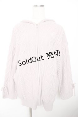 画像1: evelyn / ニットパーカー  ピンク Y-25-11-22-224-LO-TO-SZ-ZY