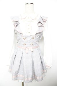 LIZ LISA / ダブルハートラッフルセットアップ 0 グレー Y-25-11-22-225-LO-OP-SZ-ZY