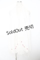 axes femme / ガーデンレース大判ストール F 生成り Y-25-11-22-228-AX-ZA-SZ-ZY
