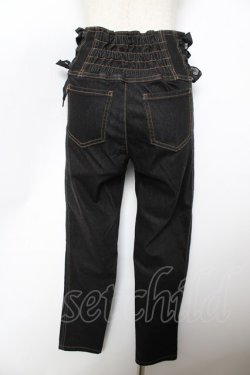 画像2: axes femme POETIQUE / ハイウエストレースアップパンツ S 黒 Y-25-11-22-230-AX-PA-SZ-ZY