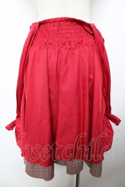 画像2: axes femme POETIQUE / サスペンダースカート M 赤 Y-25-11-22-231-AX-SK-SZ-ZY