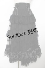 Rojita / ハートロングチュールスカート  黒 Y-25-11-22-232-LO-SK-SZ-ZY