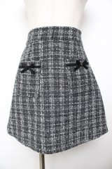 evelyn / ツイードスカート  黒 Y-25-11-22-233-LO-SK-SZ-ZY