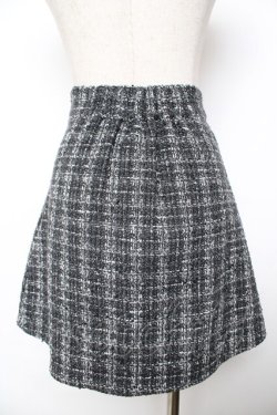 画像2: evelyn / ツイードスカート  黒 Y-25-11-22-233-LO-SK-SZ-ZY
