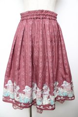 axes femme POETIQUE / 猫とプレゼントBOXスカート M ワイン Y-25-11-22-234-AX-SK-SZ-ZI