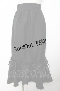 画像1: couture BY ROJITA / サイドリボンキツイードマーメイドスカート F 黒 Y-25-11-22-235-LO-SK-SZ-ZS