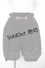 An MILLE / タックベルトショートパンツ  黒 Y-25-11-22-237-EL-PA-SZ-ZY