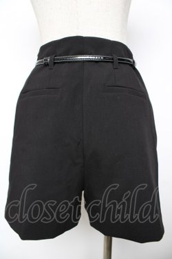 画像2: An MILLE / タックベルトショートパンツ  黒 Y-25-11-22-237-EL-PA-SZ-ZY