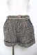 画像1: axes femme / ツイードショートパンツ M 黒 Y-25-11-22-240-AX-PA-SZ-ZY (1)