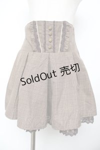 axes femme / ラメチェックハイウエストキュロット M 茶 Y-25-11-22-242-AX-PA-SZ-ZY