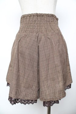 画像2: axes femme / ラメチェックハイウエストキュロット M 茶 Y-25-11-22-242-AX-PA-SZ-ZY