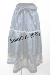 axes femme / ワイン柄スカート F 紺 Y-25-11-22-243-AX-SK-SZ-ZY