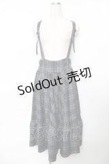 axes femme / サスペンダー付チェック柄スカート F 紺 Y-25-11-22-244-AX-SK-SZ-ZY