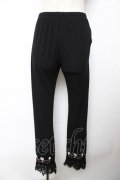 axes femme / 裾レースレギンスパンツ M 黒 Y-25-11-22-245-AX-PA-SZ-ZY